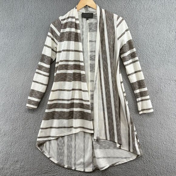 Anthropologie's Sunday in Brooklyn Cardigan Striped Beachy Soft Petite XS - Picture 1 of 9